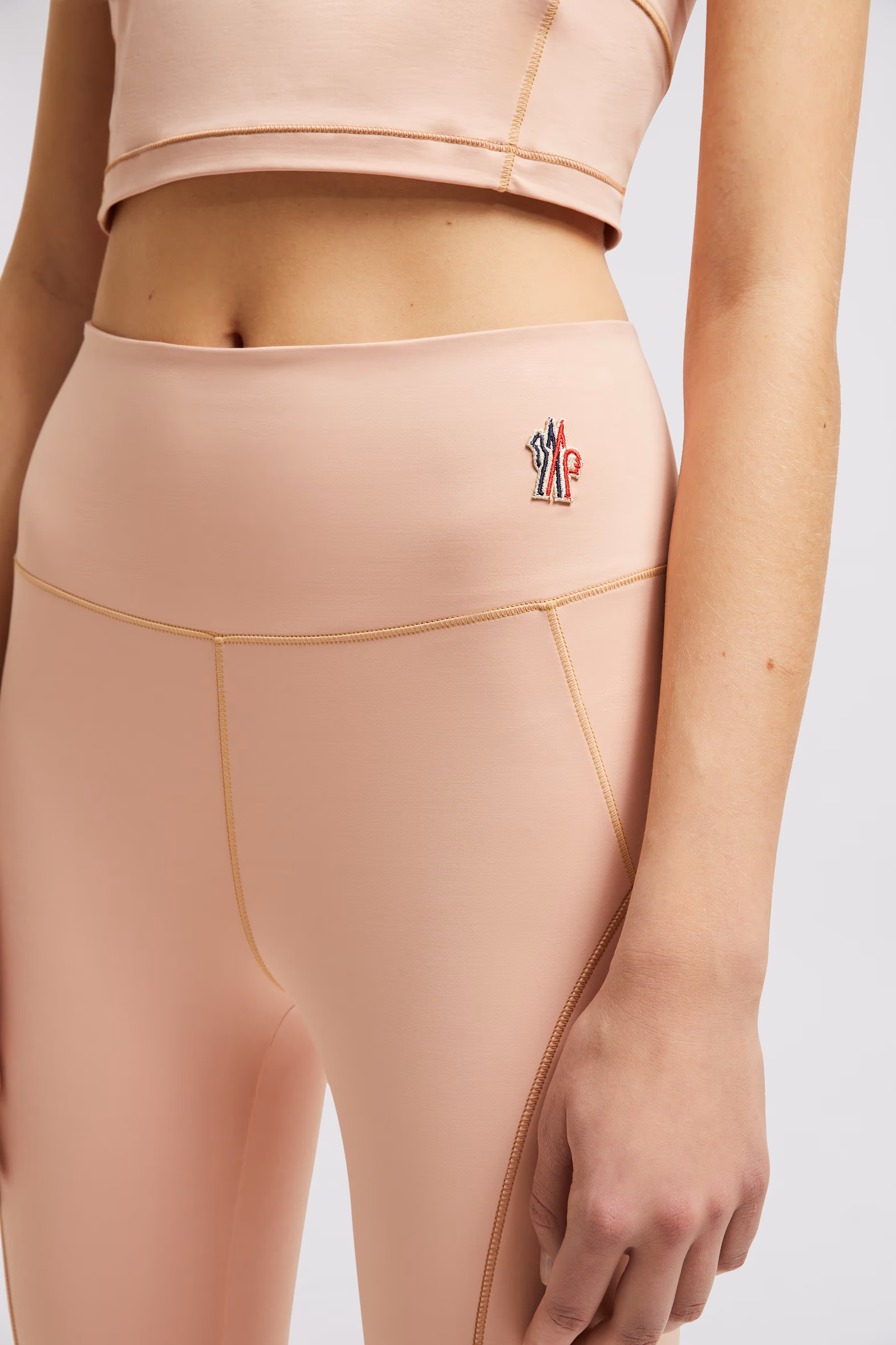 Logo Leggings Women Pink Moncler 4